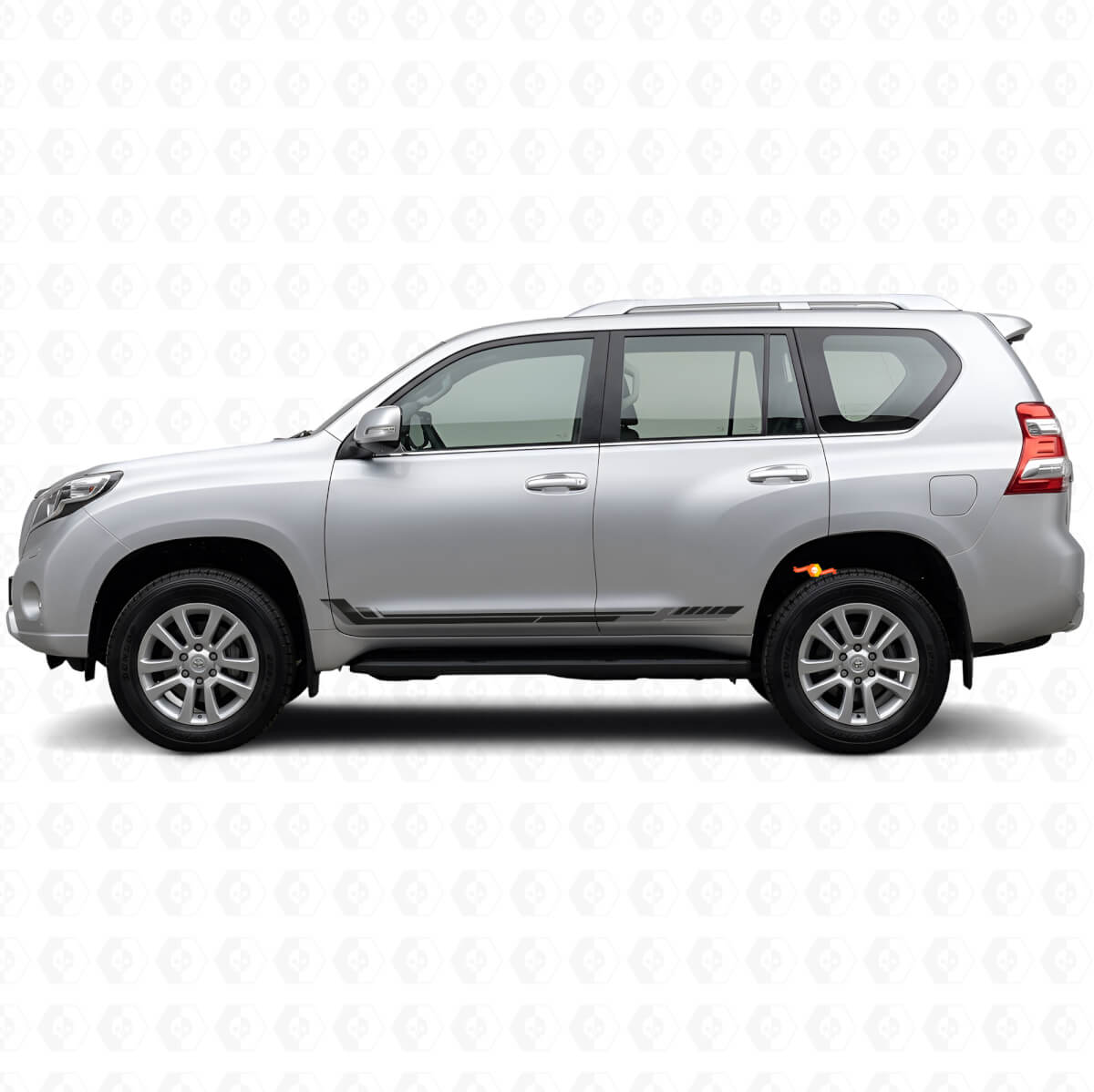 Rennstil Seitenstreifen Vinylaufkleber für Toyota Land Cruiser Prado 2009-2023