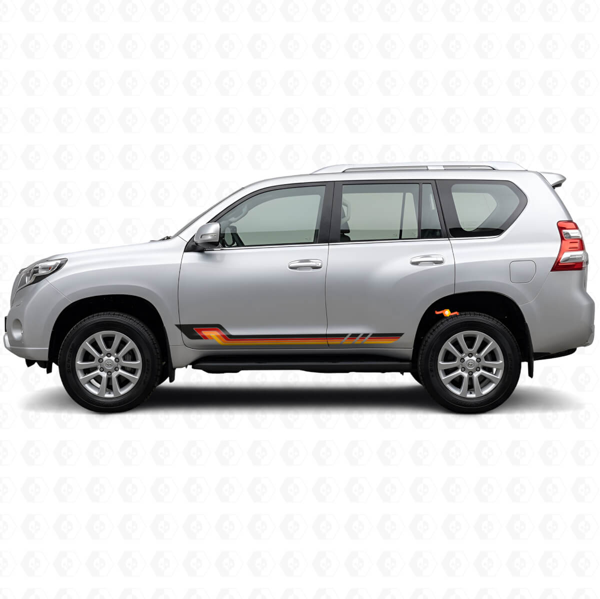 Vintage-Stil Seitliche Streifen Vinyl-Aufkleber für Toyota Land Cruiser Prado 2009-2023