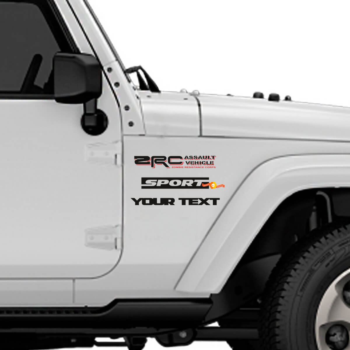 Zombie-Resistenz-Corps Vinyl-Aufkleber für Jeep Wrangler Rubicon