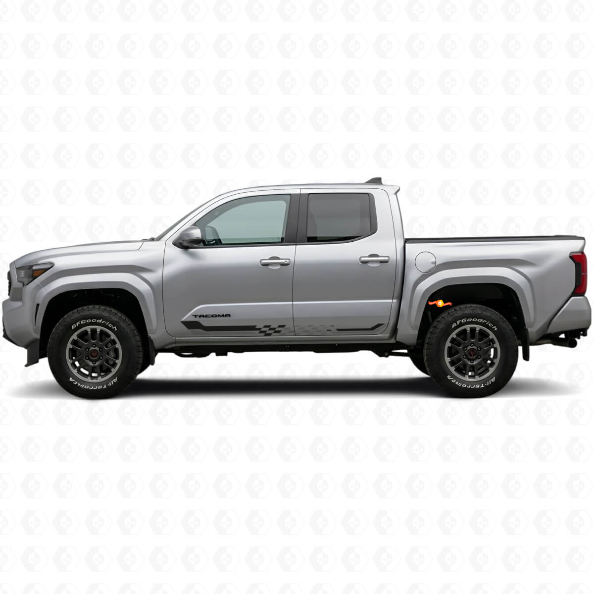 Karierte Flaggen Seitenstreifen Vinyl-Aufkleber für Toyota Tacoma 2023+