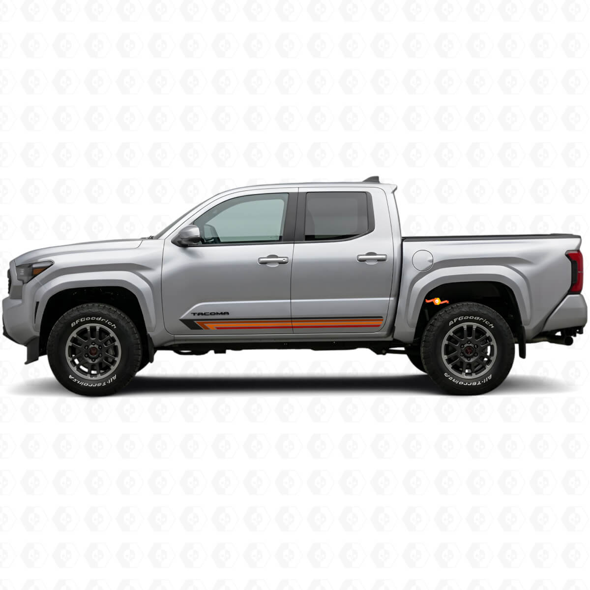 Vintage Gerade Streifen Seiten Vinyl Aufkleber für Toyota Tacoma 2023+