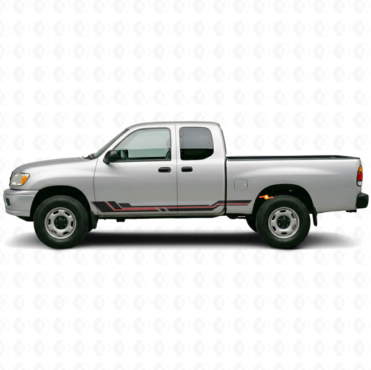 Gewölbte Streifen Einstieg Vinylaufkleber für Toyota Tundra 1999-2006