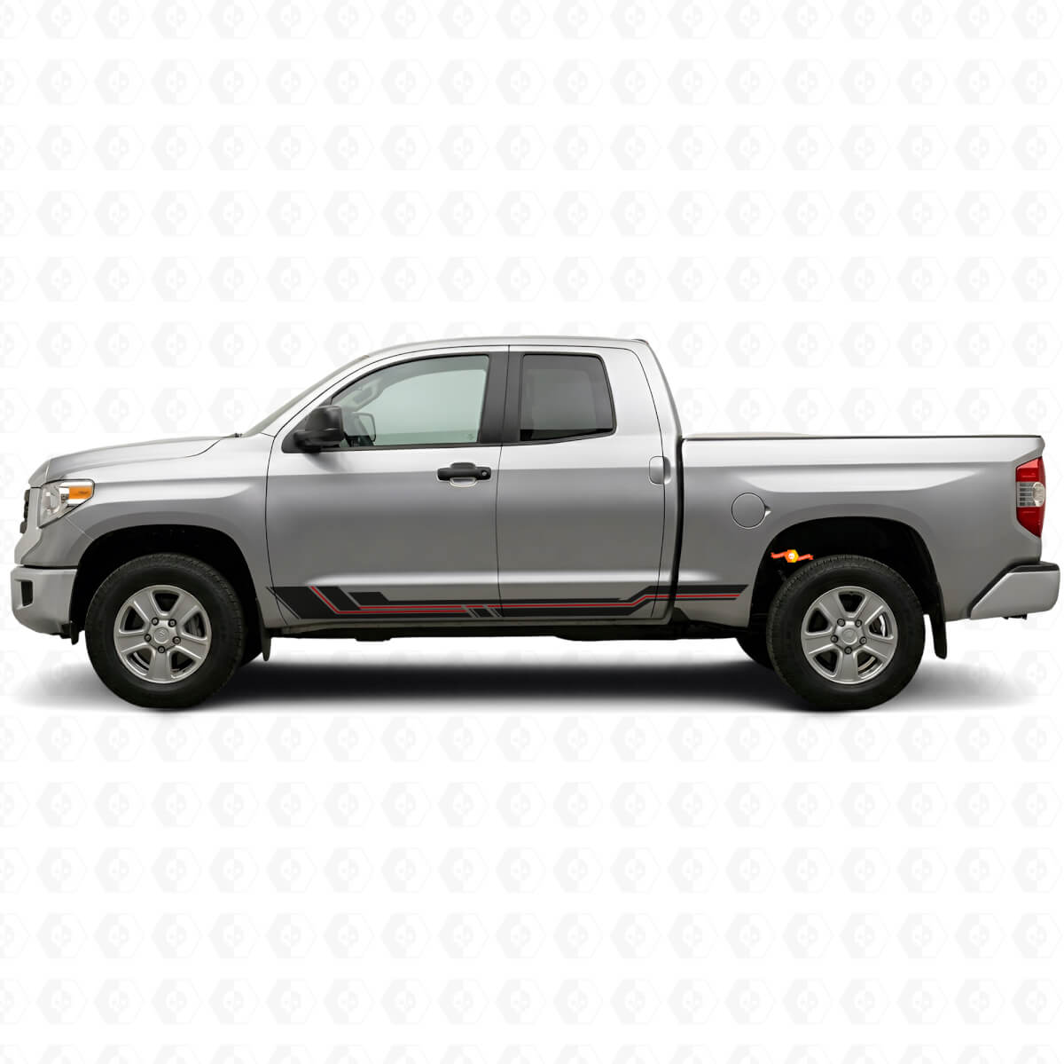 Gebogene Streifen Seitenschweller Vinyl-Aufkleber für Toyota Tundra 2007-2021