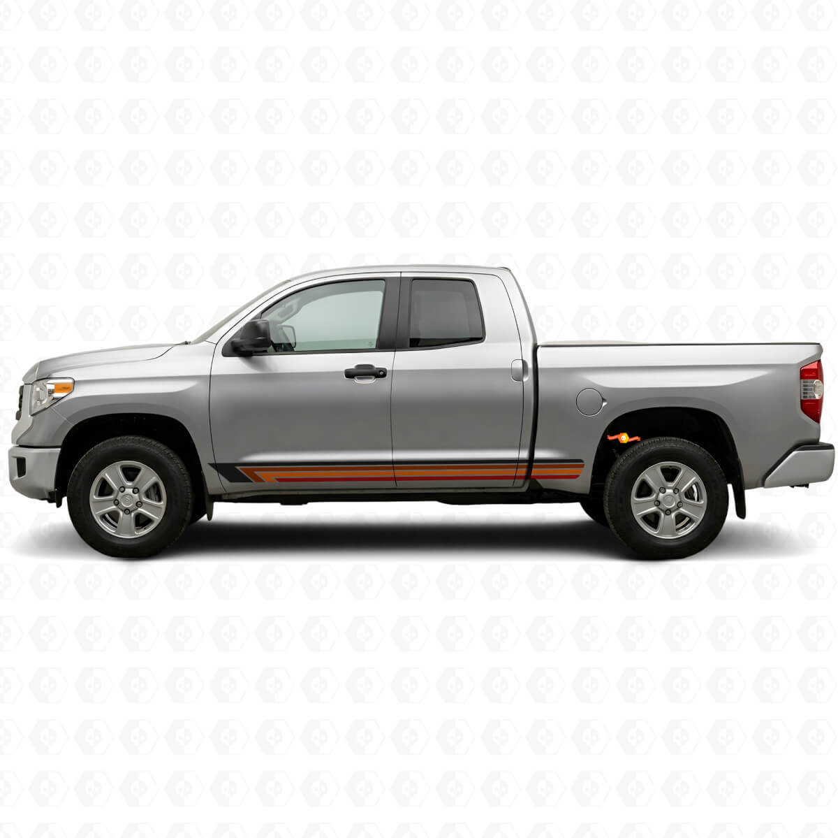 Vintage gerade Streifen Seiten-Vinylaufkleber für Toyota Tundra 2007-2021