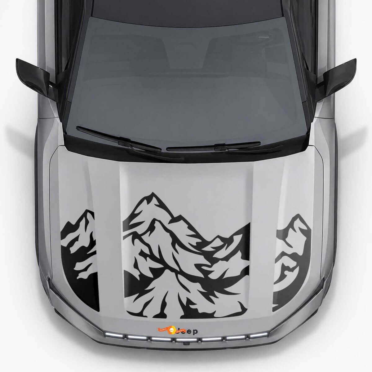 Mountain Style Motorhauben-Triple-Streifen Vinyl-Aufkleber für Jeep Compass 2026