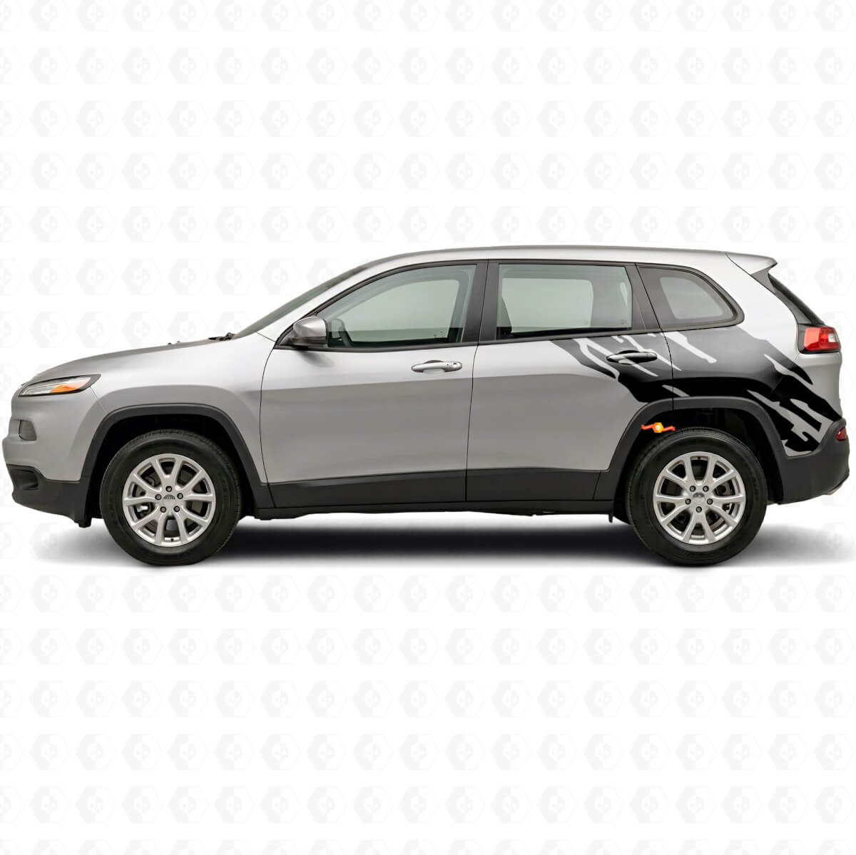 Schlammspritz-Grafik Heckseiten-Vinylaufkleber für Jeep Cherokee KL 2013-2023