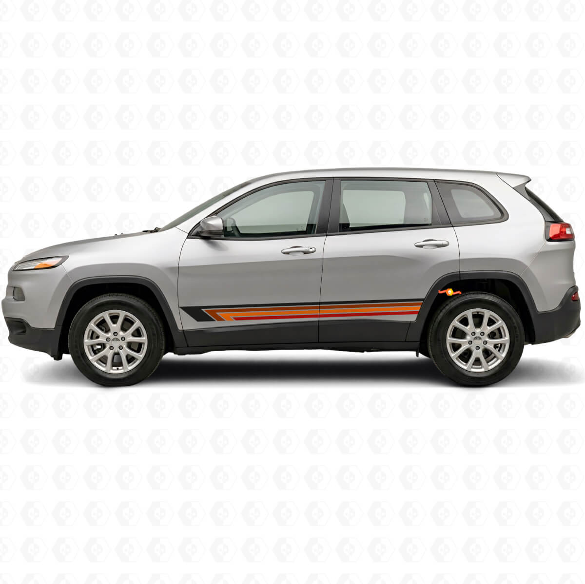 Vintage gerade Streifen Seiten-Vinyl-Aufkleber für Jeep Cherokee KL 2013-2023