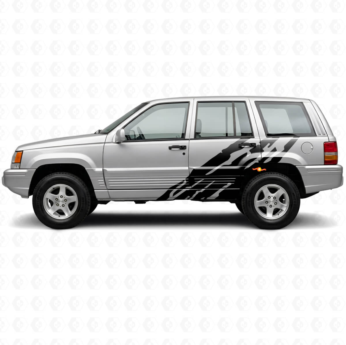 Schlammspritz-Grafik Seitenvinylaufkleber für Jeep Grand Cherokee 1993-1998