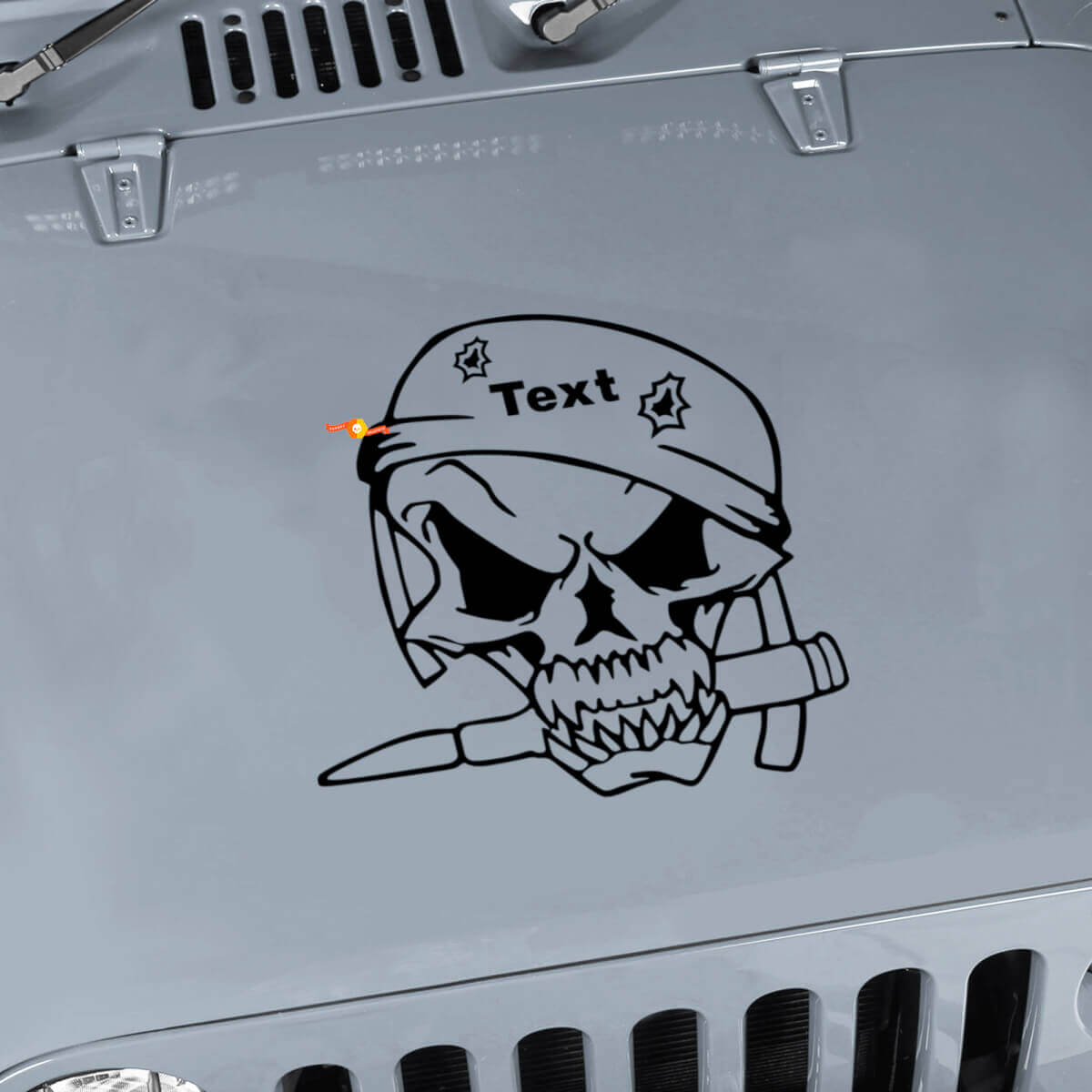 Custom Militär Soldat Schädel Kapuzen Vinyl Aufkleber Für Jeep Wrangler