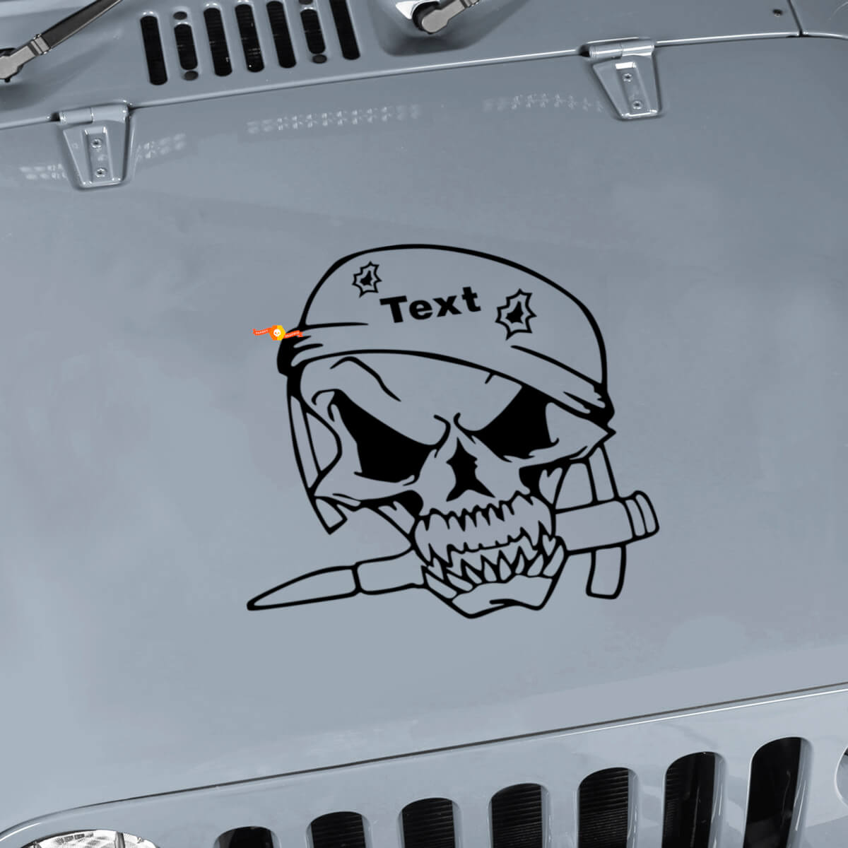 Militär Soldat Schädel Kapuzen Vinyl Aufkleber für Jeep Wrangler TJ LJ JK