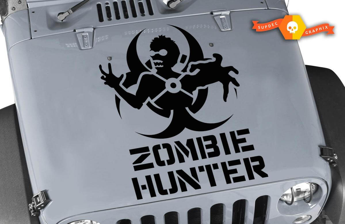 Jeep Rubicon Wrangler Zombie Hunter Aufkleber CJ YJ TJ JK Vinyl-Aufkleber