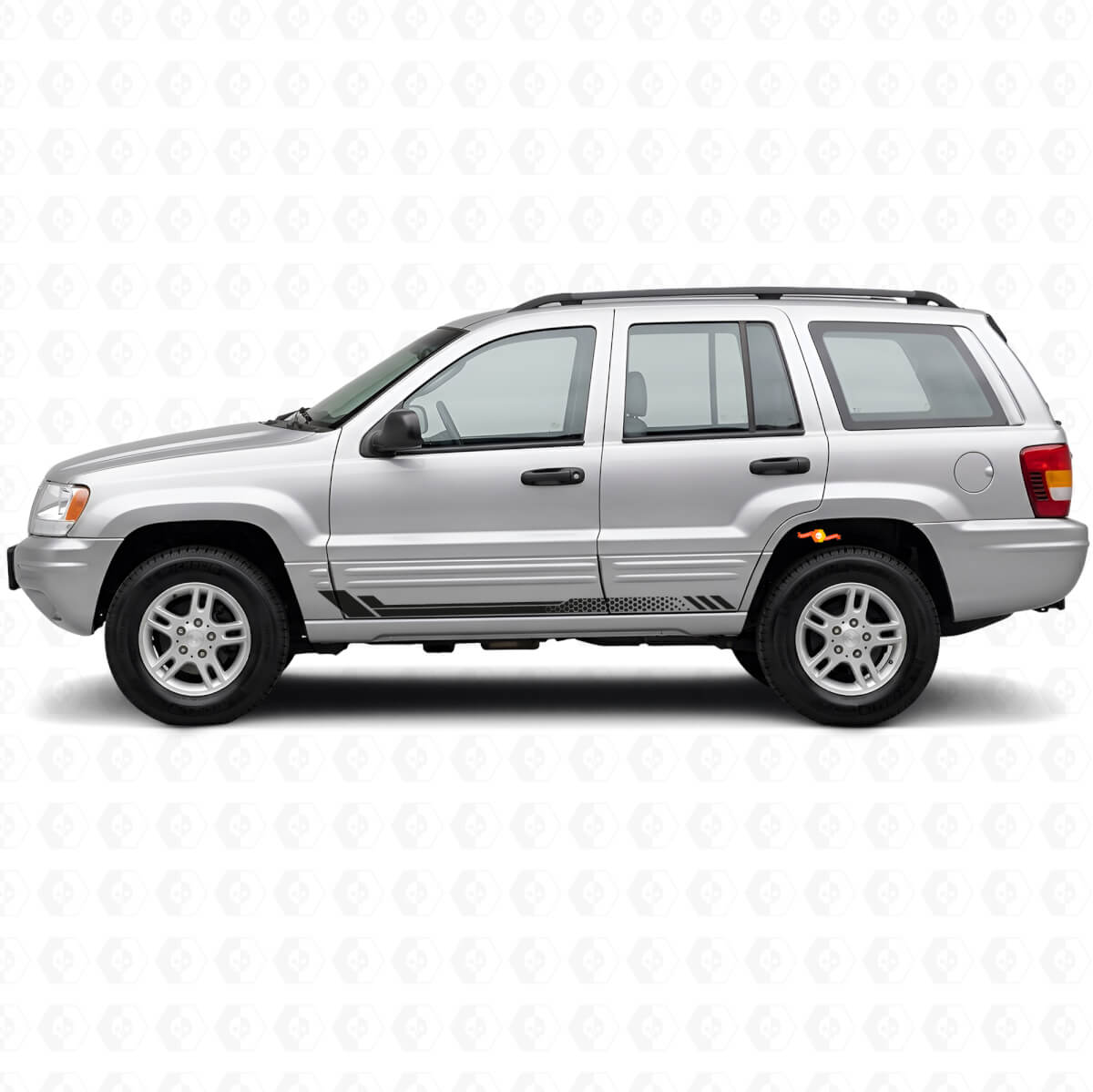 Honeycomb-Streifen Seiten-Vinylaufkleber für Jeep Grand Cherokee 1999-2004
