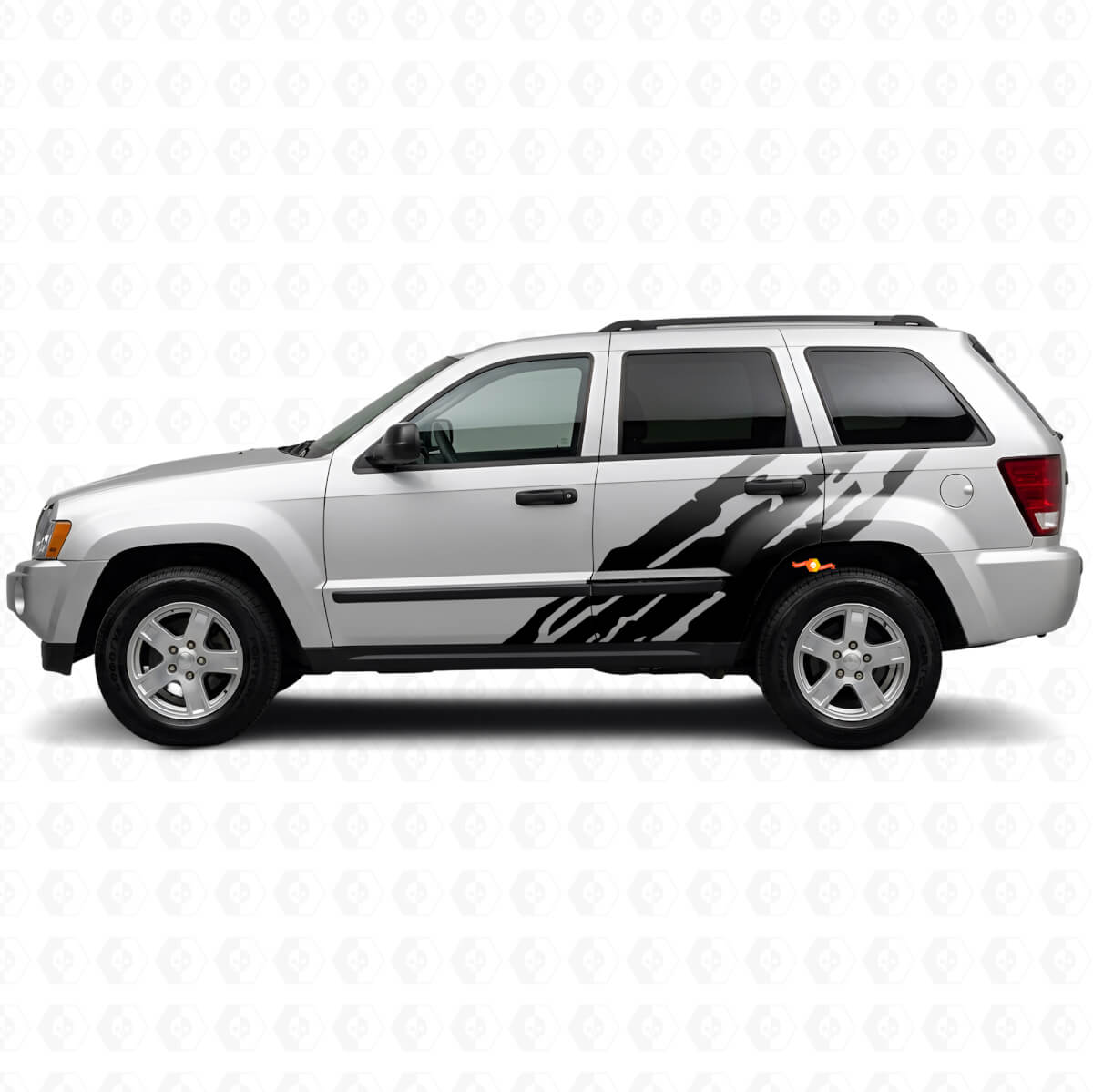 Schlammspritz-Grafik Seitlicher Vinyl-Aufkleber für Jeep Grand Cherokee 2005-2010