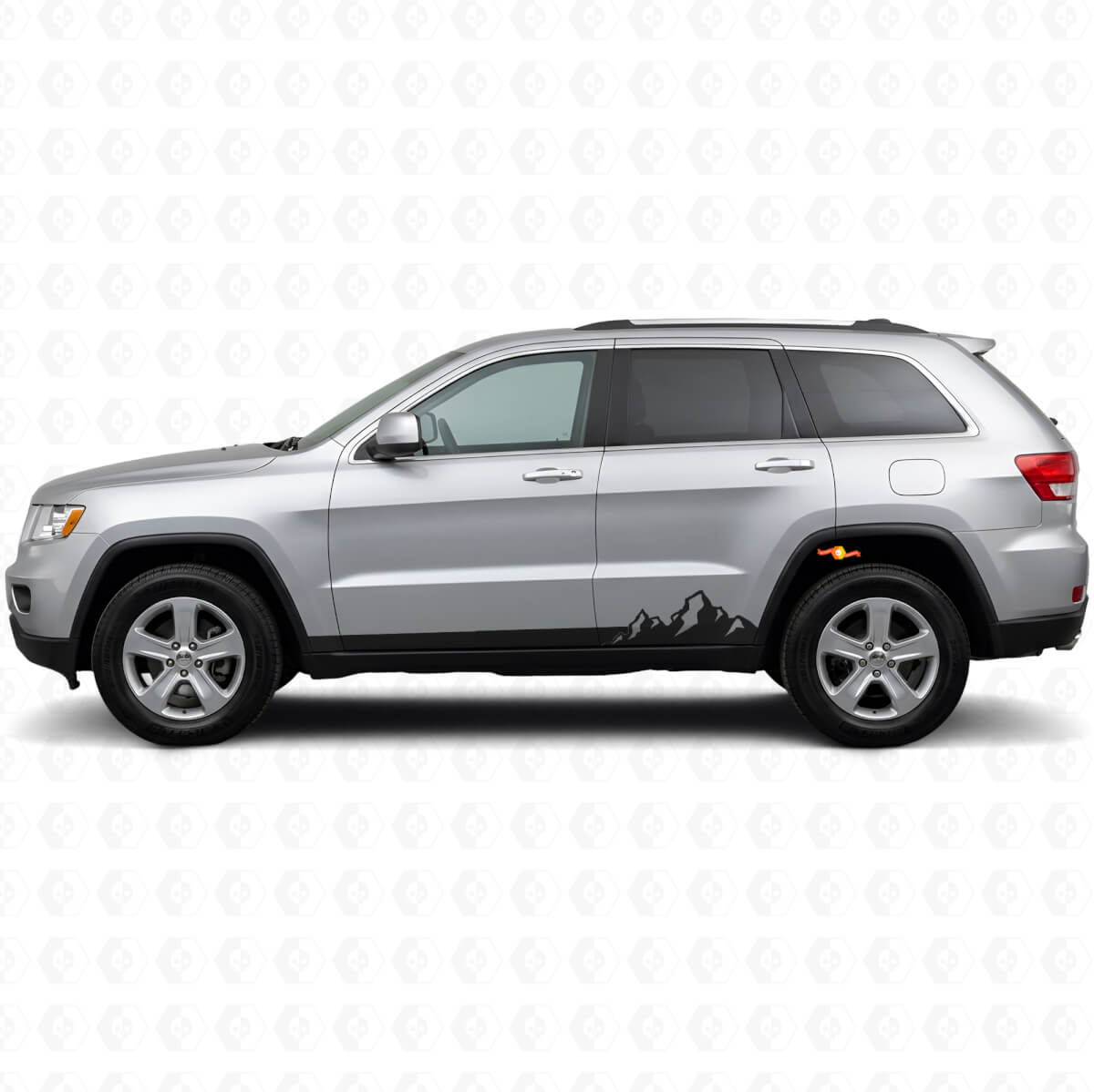 Berge Dünne Streifen Seiten-Vinylaufkleber für Jeep Grand Cherokee 2011-2021
