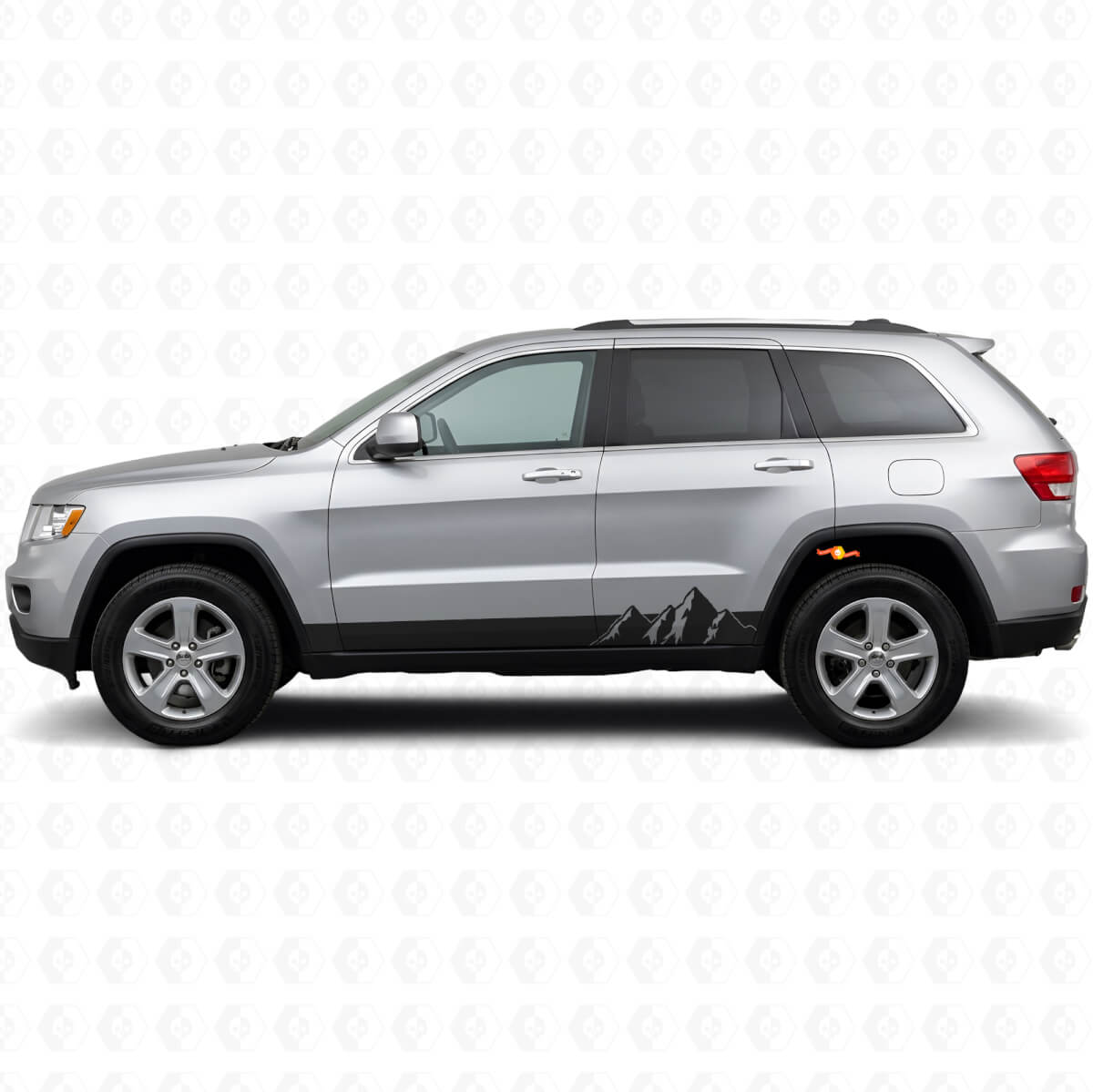 Mountains Wide Stripes Seiten Vinylaufkleber für Jeep Grand Cherokee 2011-2021