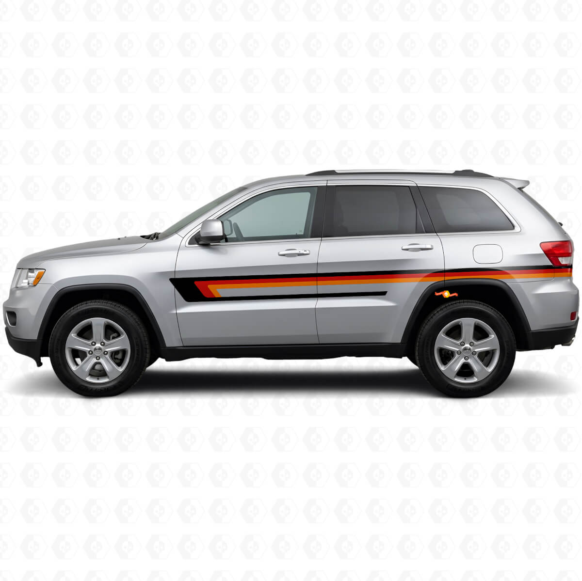 Triple-Streifen Seitentür-Vinylaufkleber für Jeep Grand Cherokee 2011-2021