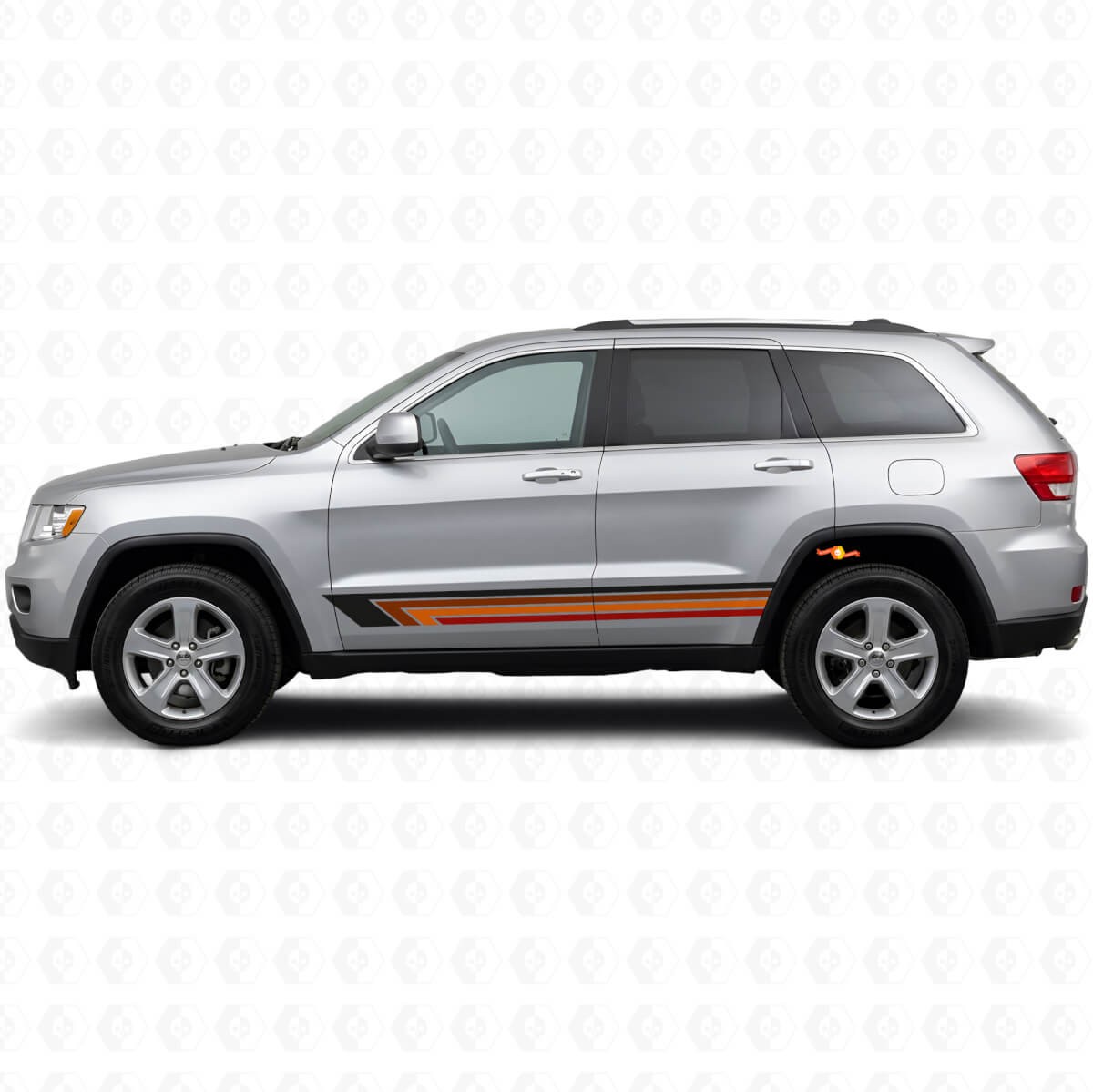 Vintage gerade Streifen Seiten-Vinylaufkleber für Jeep Grand Cherokee 2011-2021