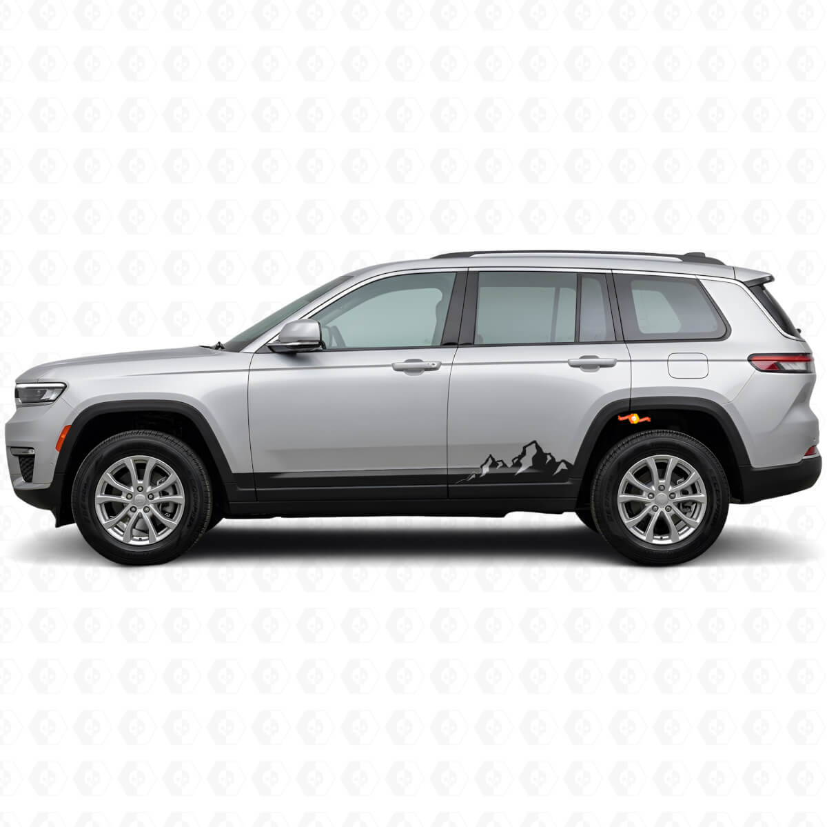 Berge Dünne Streifen Seitenvinylaufkleber für Jeep Grand Cherokee 2021+