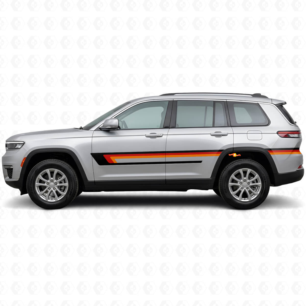 Dreifachstreifen Türseiten-Aufkleber für Jeep Grand Cherokee 2021+