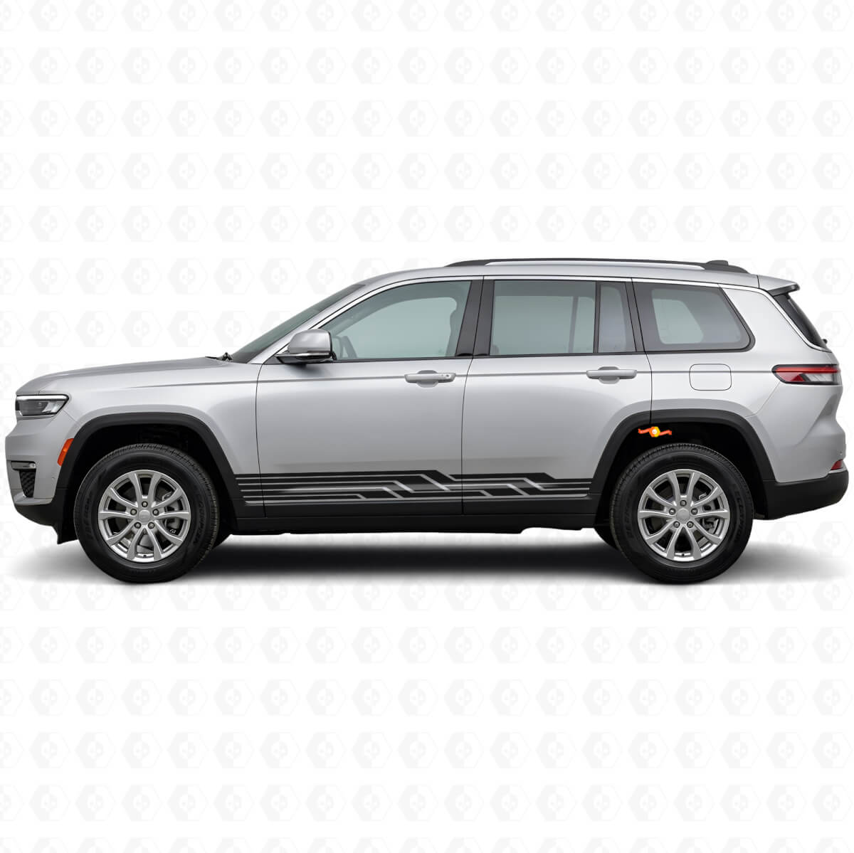 Verschlungene Streifen Seitenvinylaufkleber für Jeep Grand Cherokee 2021+