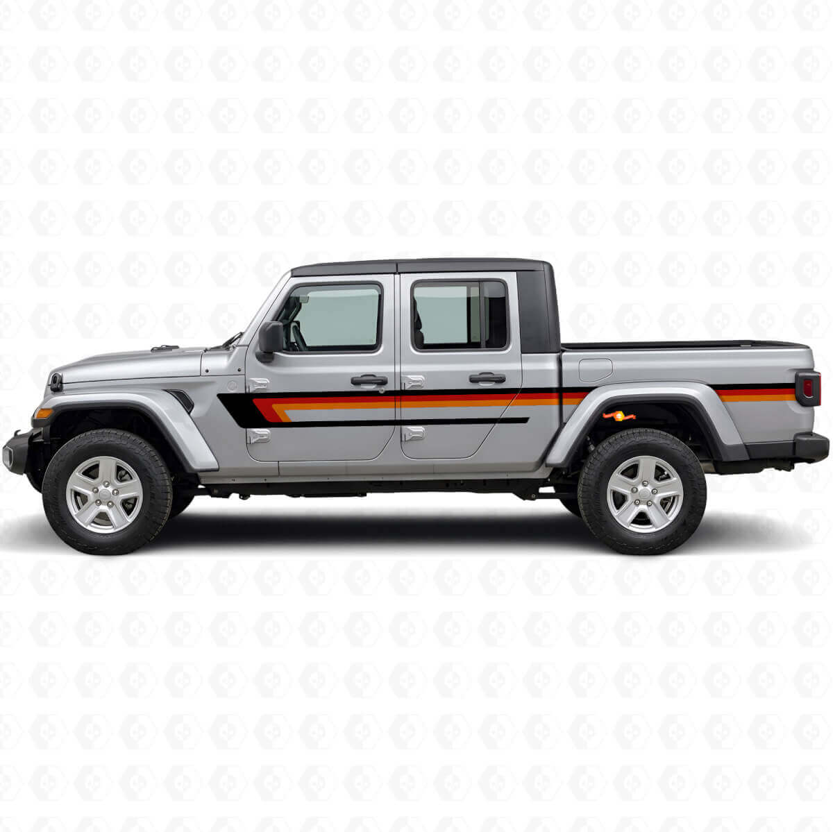 Dreifachstreifen Türseitenaufkleber für Jeep Gladiator 2020+