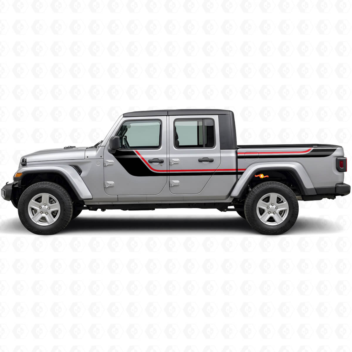 Twin Streifen Seiten Vinyl-Aufkleber für Jeep Gladiator 2020+