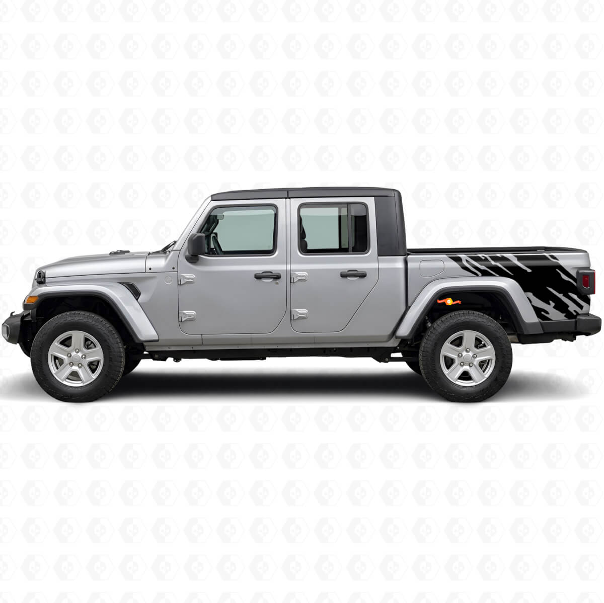 Mud Splash Grafik Aufkleber für die hintere Seite Jeep Gladiator 2020+