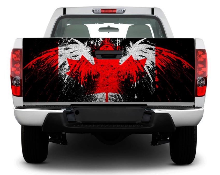 Kanadische Flagge in Form eines Vogels Heckklappen Vinylaufkleber für Pick-up Trucks SUVs