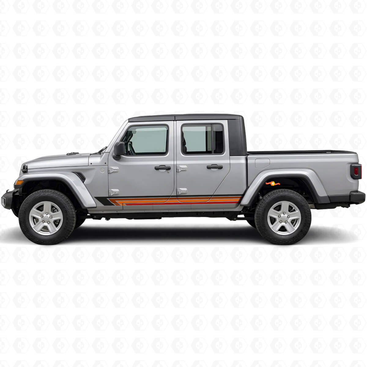 Vintage gerade Seitenstreifen Vinyl-Aufkleber für Jeep Gladiator 2020+
