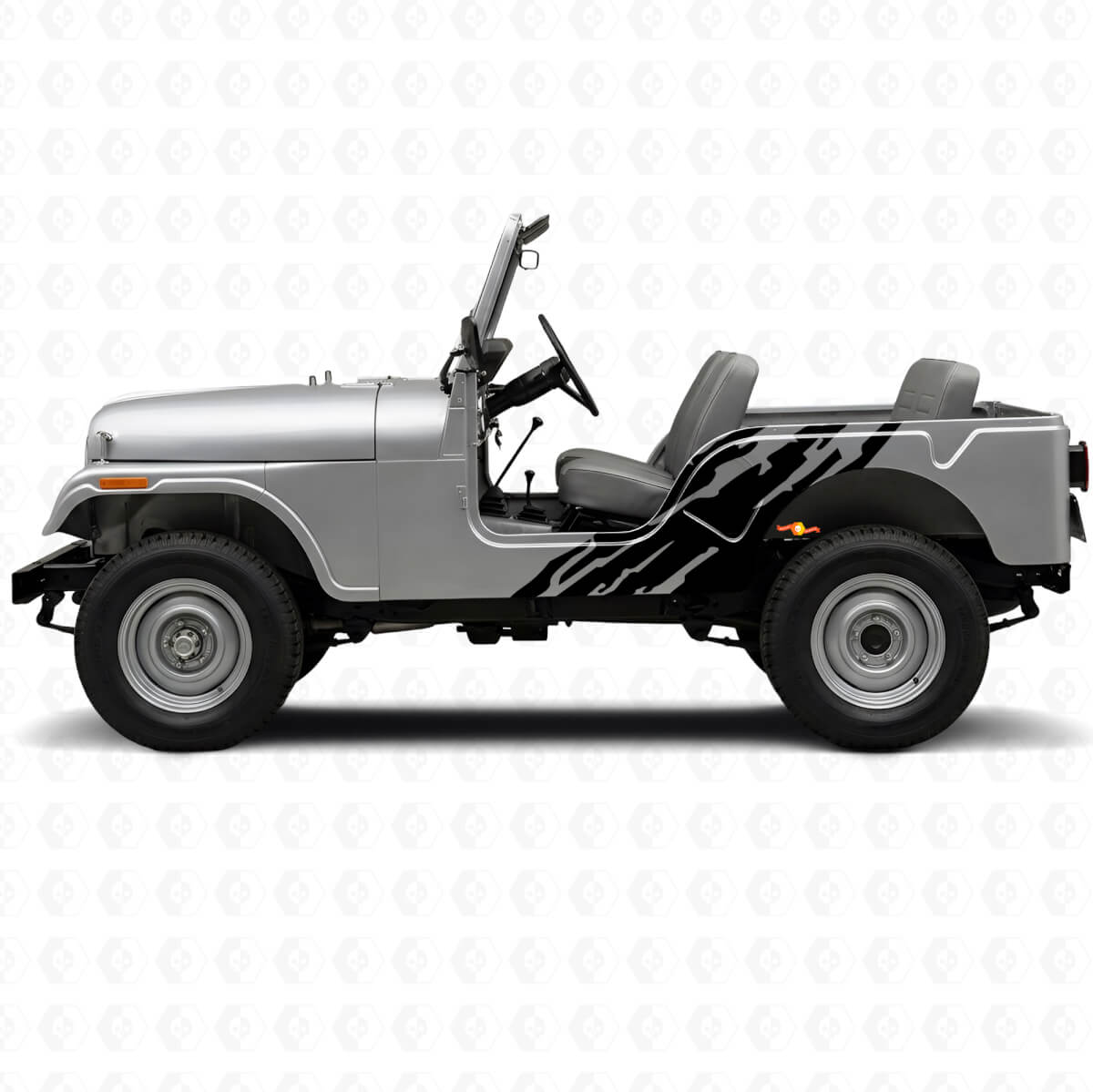 Schlamm-Spritzer Grafik Seiten-Vinylaufkleber für Jeep CJ-5 1955-1983