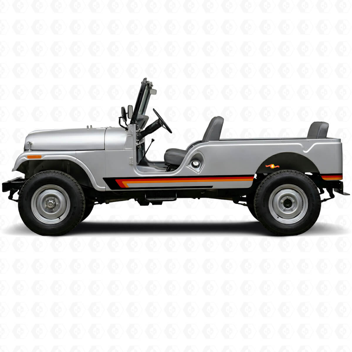 Triple Stripes Türseitlicher Vinylaufkleber für Jeep CJ-6 1955-1975