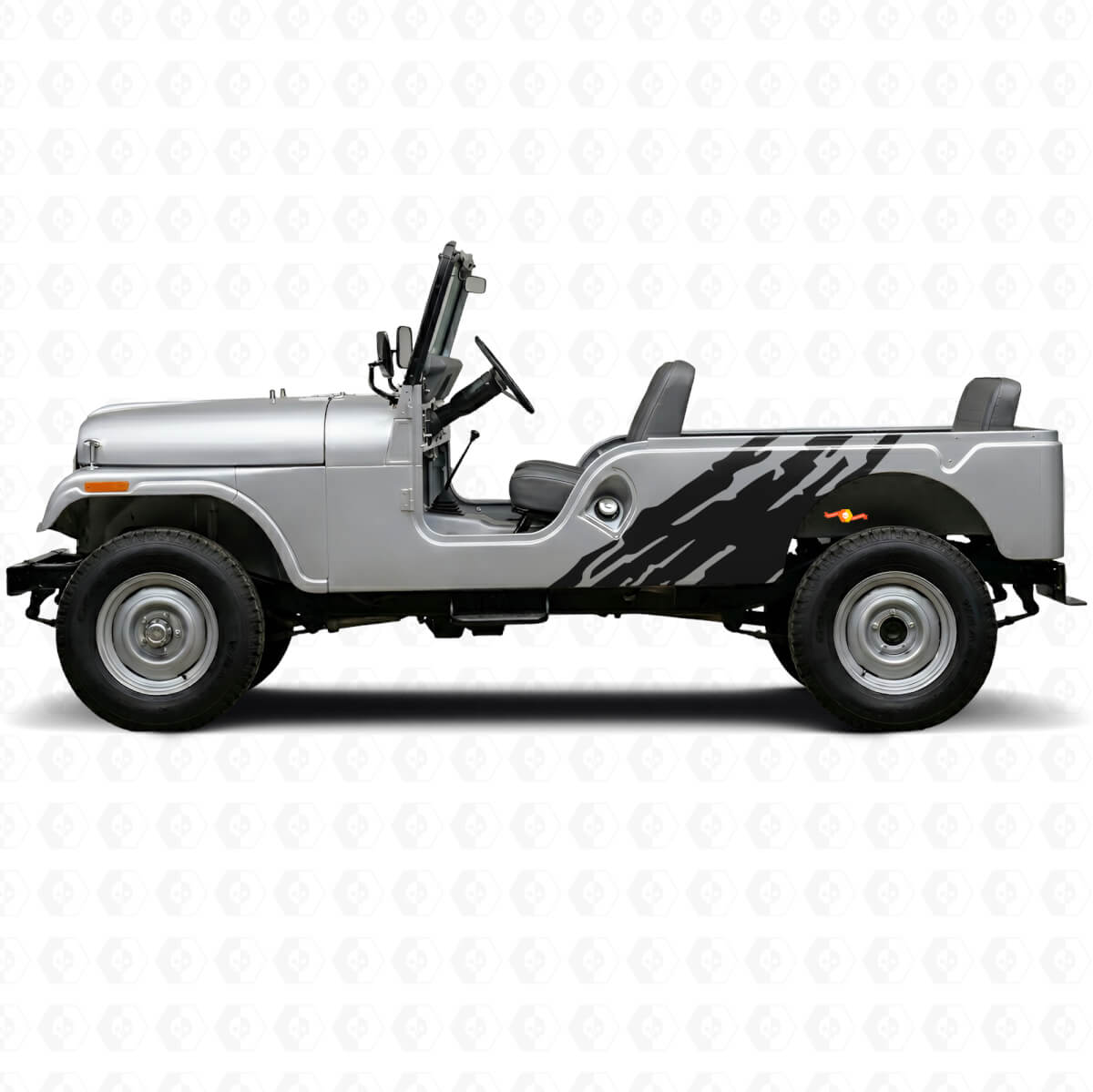 Schlammspritz-Grafik Seitenaufkleber für Jeep CJ-6 1955-1975