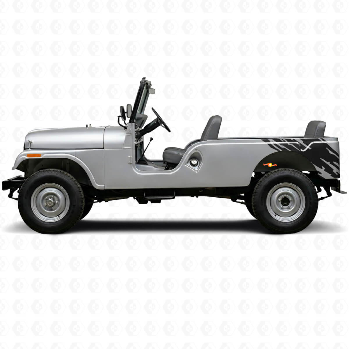 Schlammspritz-Grafik hintere Seiten-Vinylaufkleber für Jeep CJ-6 1955-1975