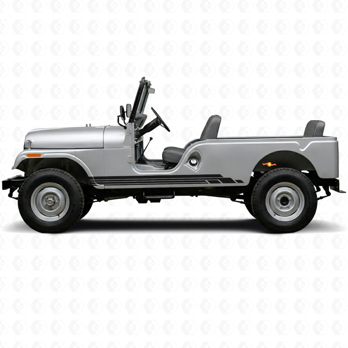 Gebogene Streifen Seitenvinyl-Aufkleber-Kit für Jeep CJ-6 1955-1975