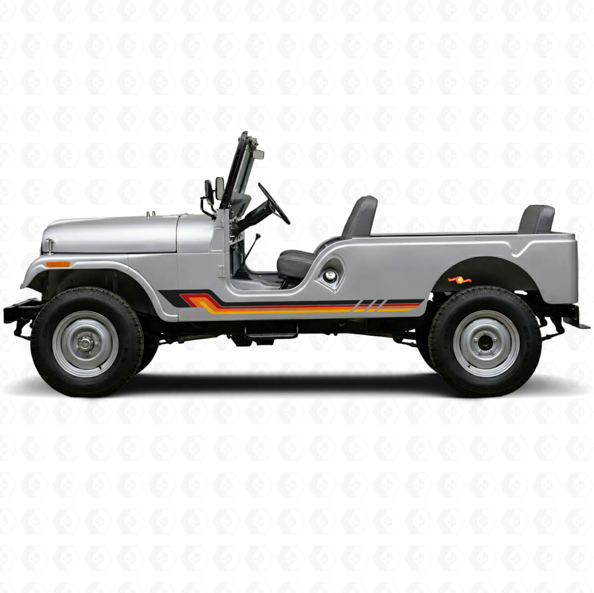 Vintage-Stil Seitenstreifen Vinylaufkleber für Jeep CJ-6 1955-1975