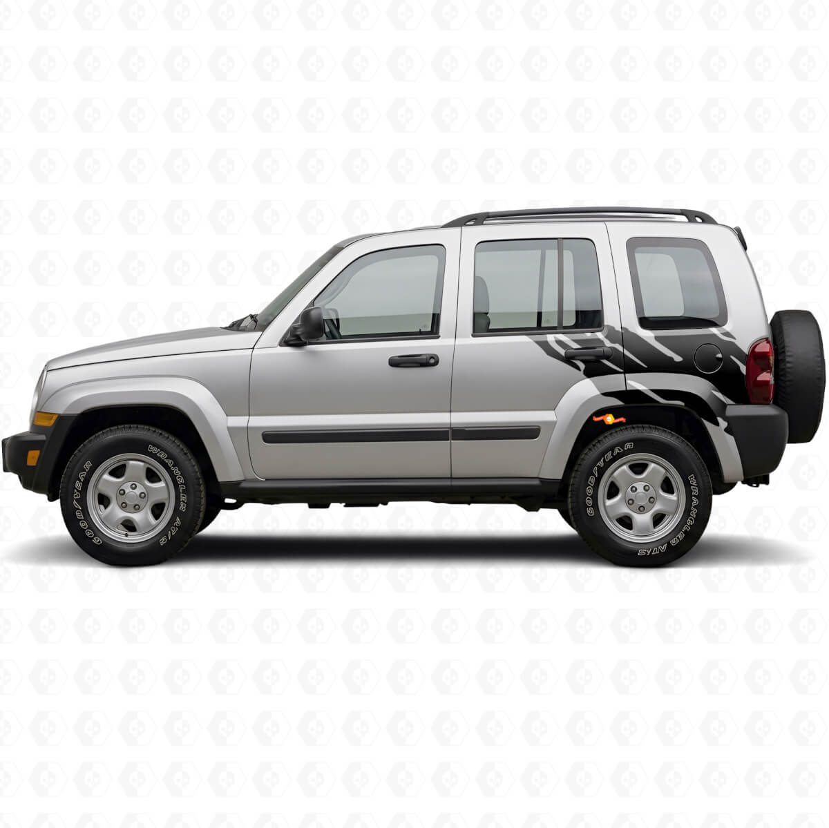 Schlammspritz-Grafik Vinyl-Aufkleber für hintere Seite Jeep Liberty 2002-2012