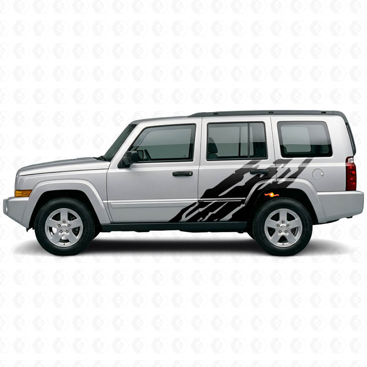 Schlamm-Spritzschutz Grafik Seiten-Vinylaufkleber für Jeep Commander 2006-2010