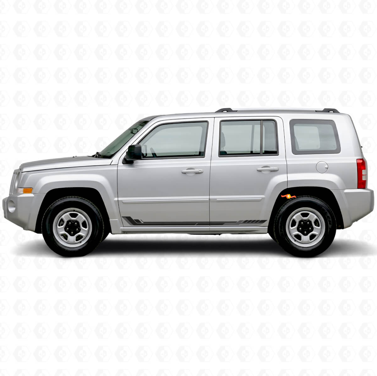 Rennstil Seitenstreifen Vinylaufkleber für Jeep Patriot 2007-2017