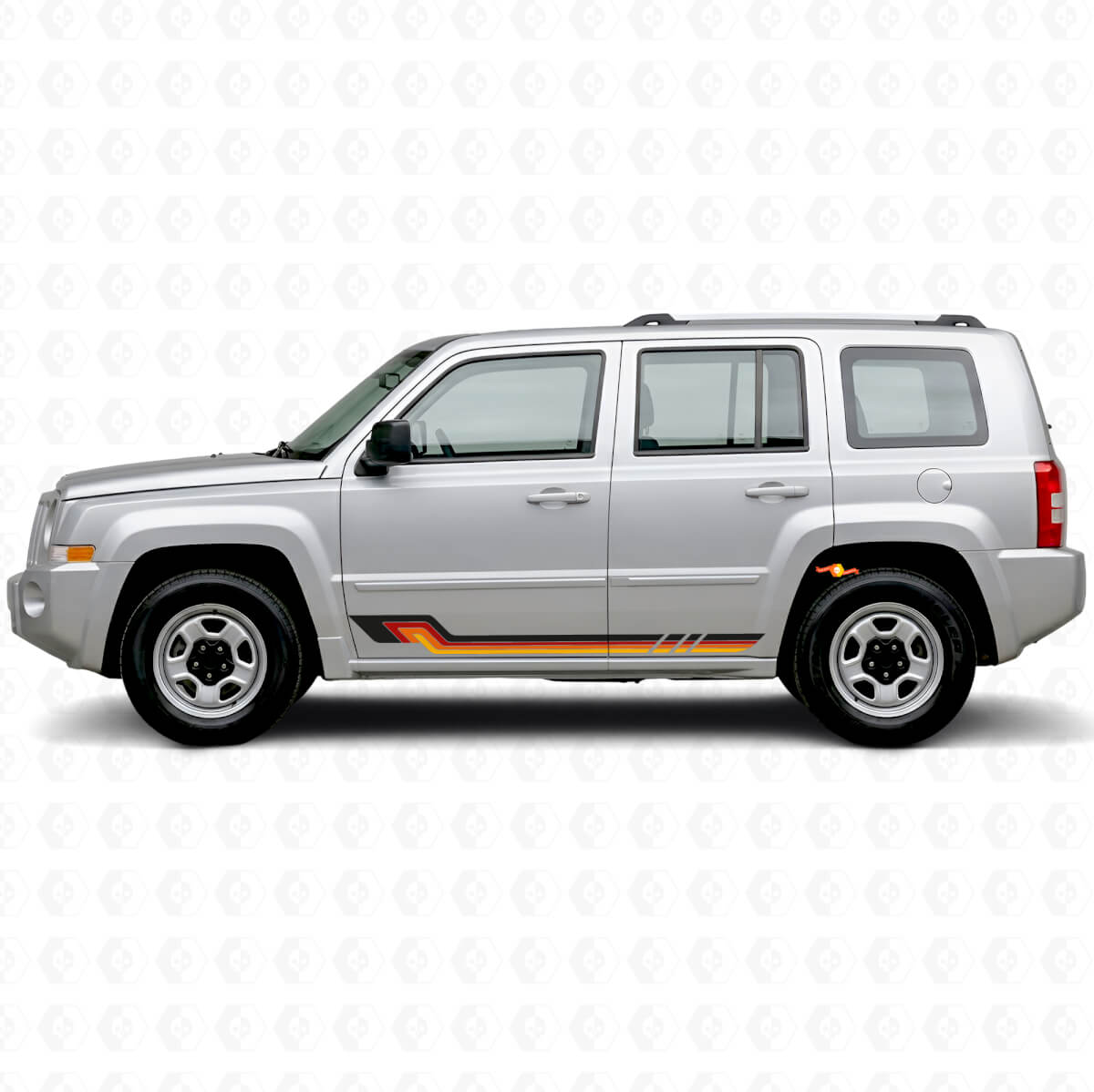 Vintage-Stil Seitenstreifen Vinyl-Aufkleber für Jeep Patriot 2007-2017
