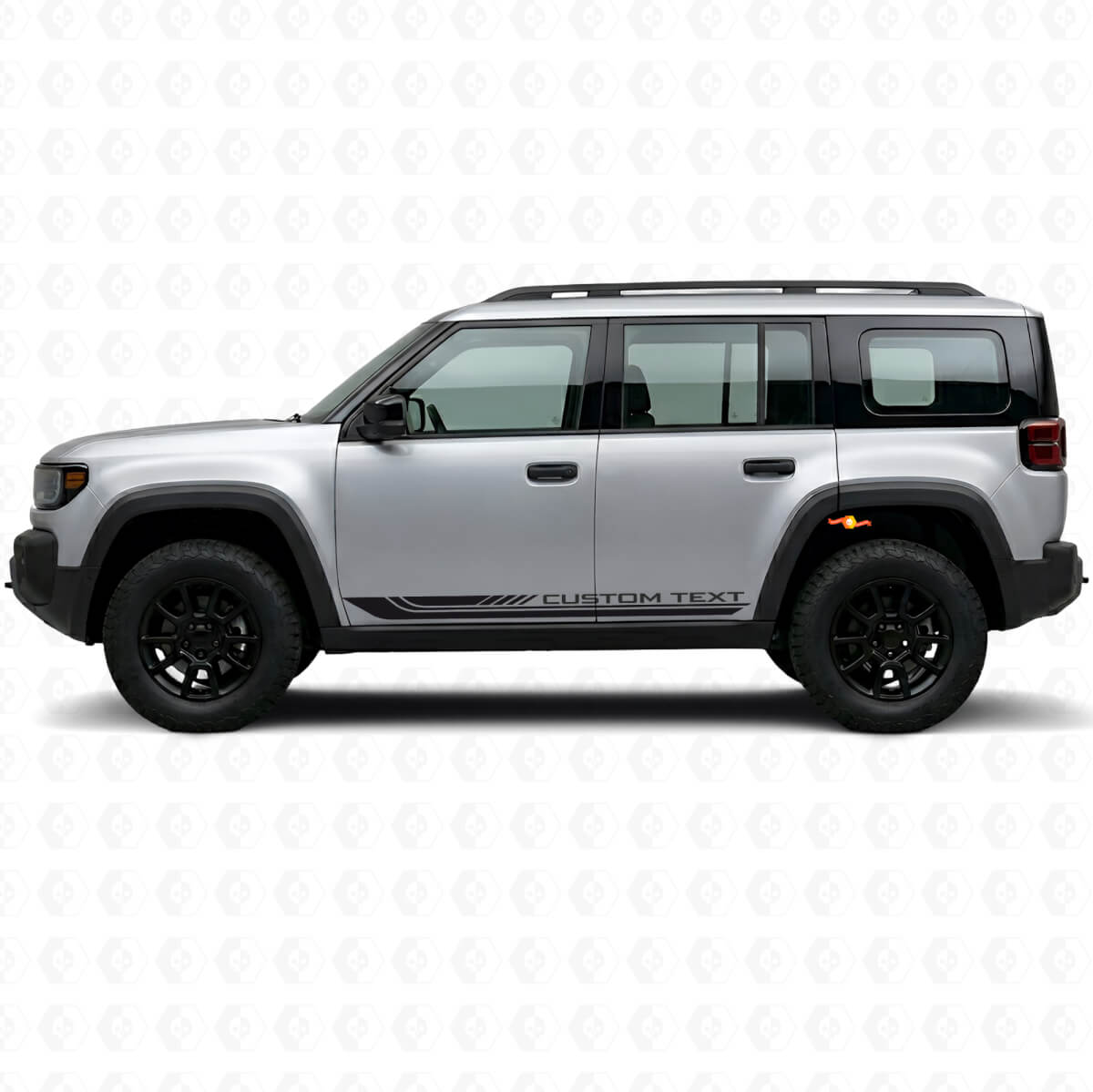Schachbrettmuster Gebogene Seitenstreifen Vinylaufkleber für Jeep Recon 2026+