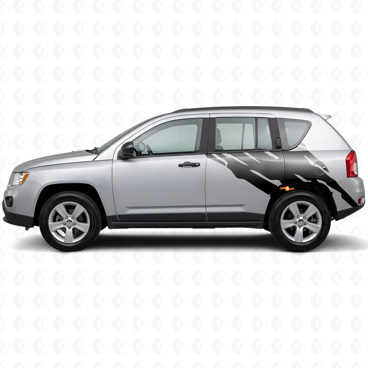 Schlammspritzgrafik Heckseiten-Vinylaufkleber für Jeep Compass 2007-2016