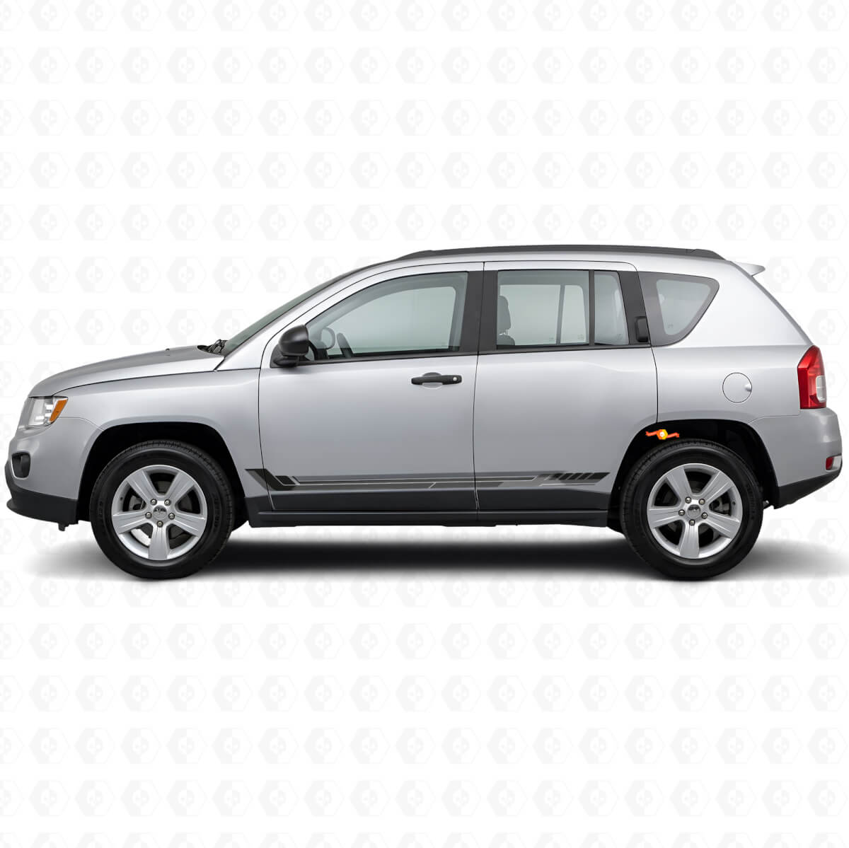 Racing Style Seitenstreifen Vinyl-Aufkleber für Jeep Compass 2007-2016