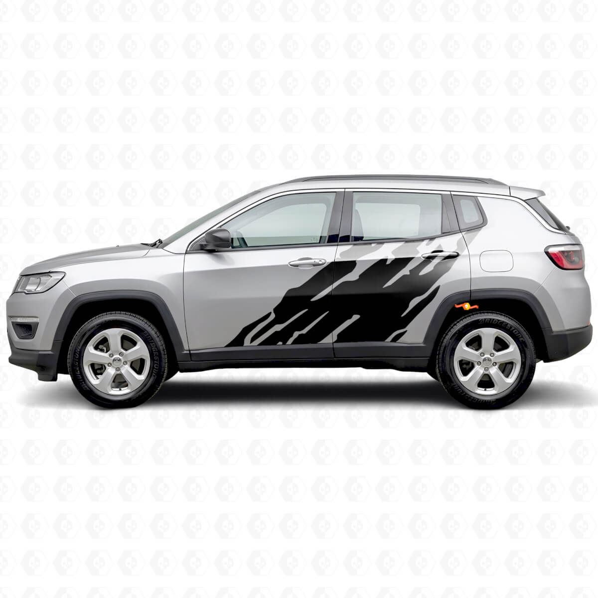Schlamm-Spritz-Grafik Seiten-Vinyl-Aufkleber für Jeep Compass 2016+