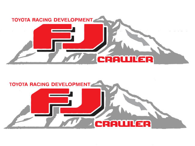 TRD-Stil FJ Crawler Mountain Side Vinyl-Aufkleberpaar für Toyota FJ Cruiser