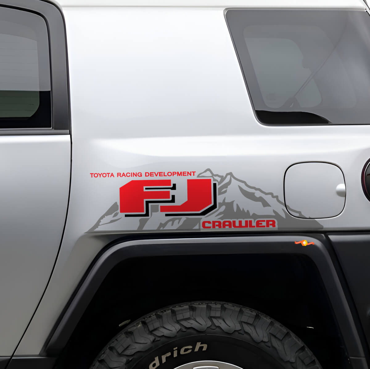 TRD-Stil FJ Crawler Mountain Side Vinyl-Aufkleberpaar für Toyota FJ Cruiser