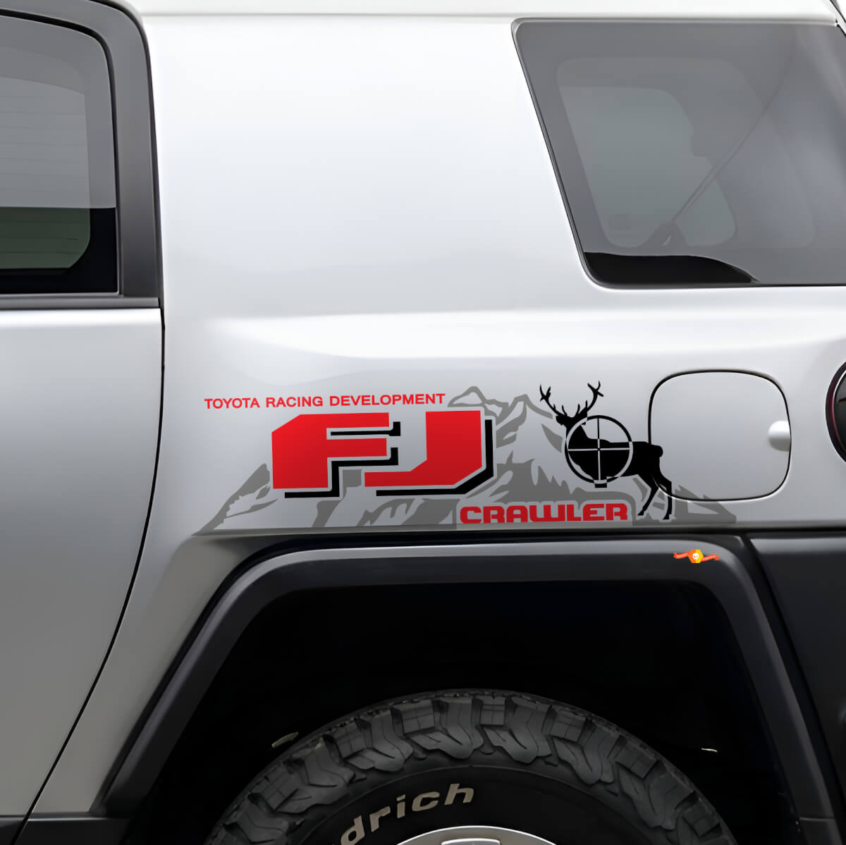 FJ Crawler Mountain Deer Seitenaufkleber-Set für Toyota FJ Cruiser