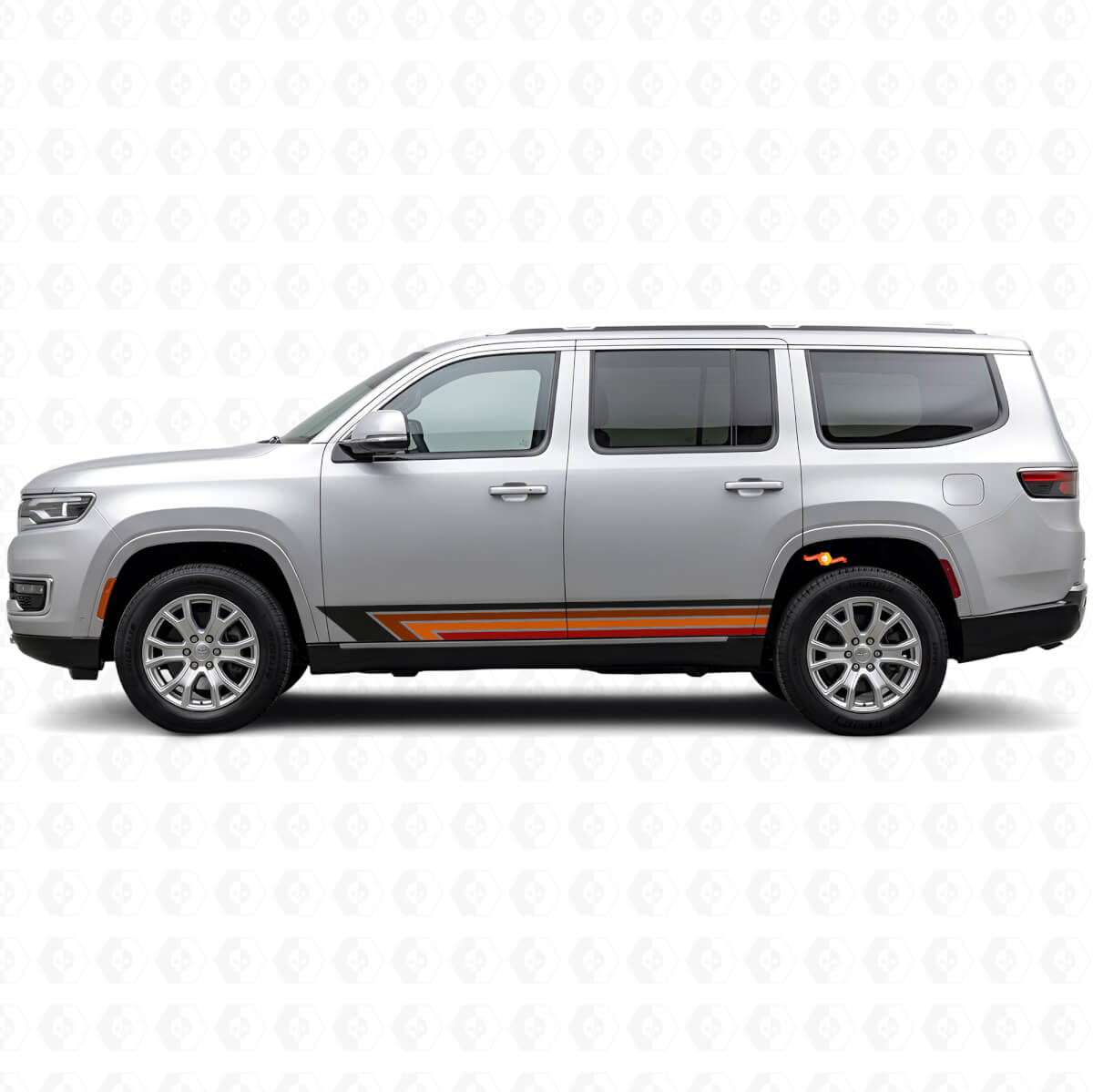 Vintage Streifen Seiten-Vinylaufkleber für Jeep Wagoneer 2022+
