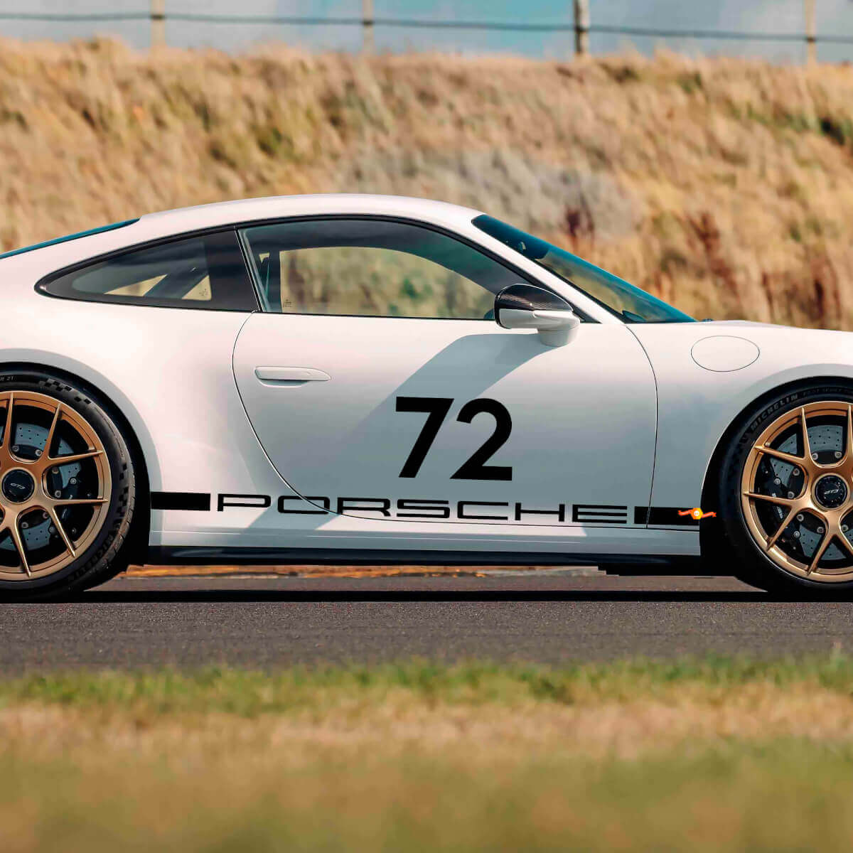 72 Racing Style Seiten-Vinylaufkleber 2 für Porsche 911 GT3