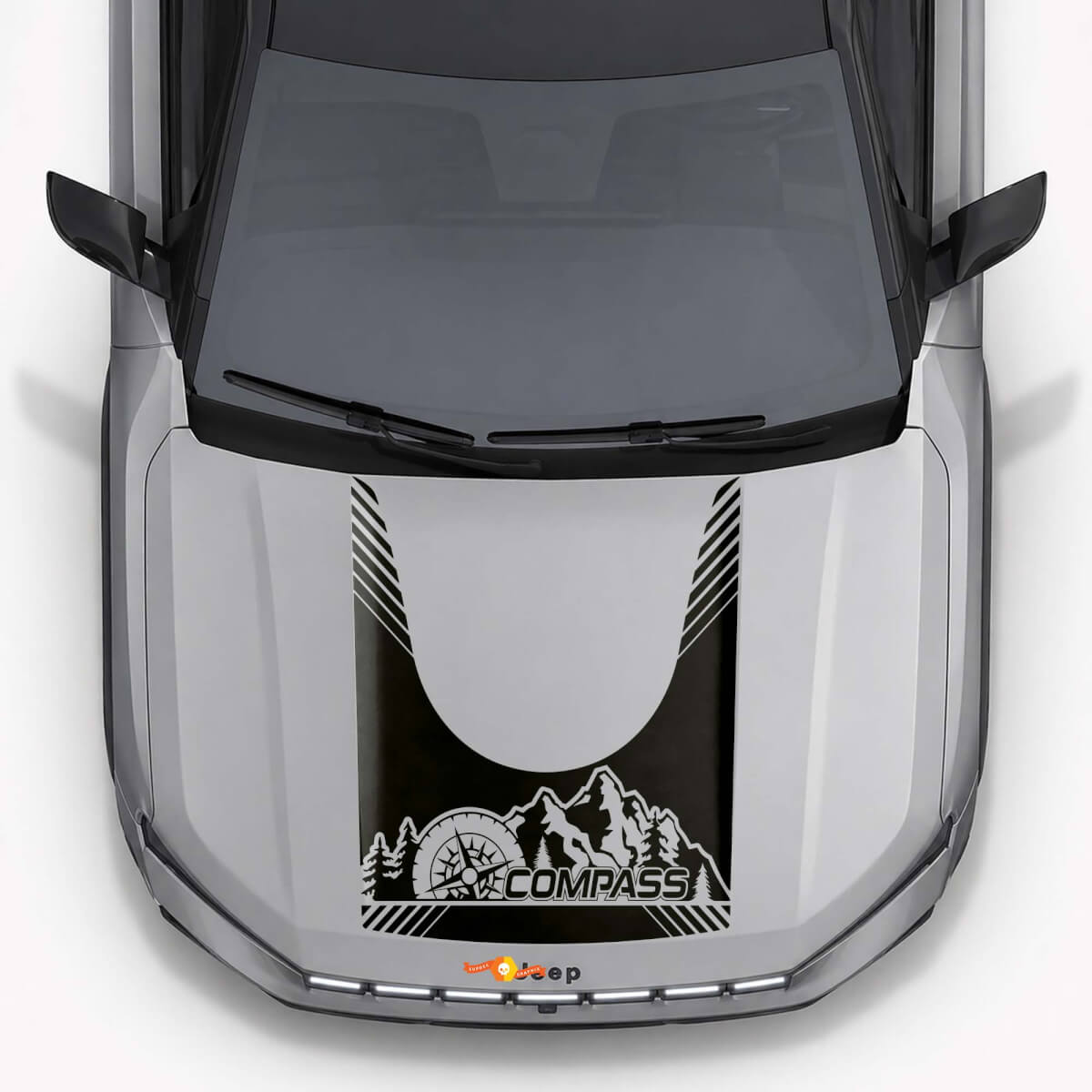 Compass Mountains Style Motorhauben-Vinylaufkleber für Jeep Compass 2026