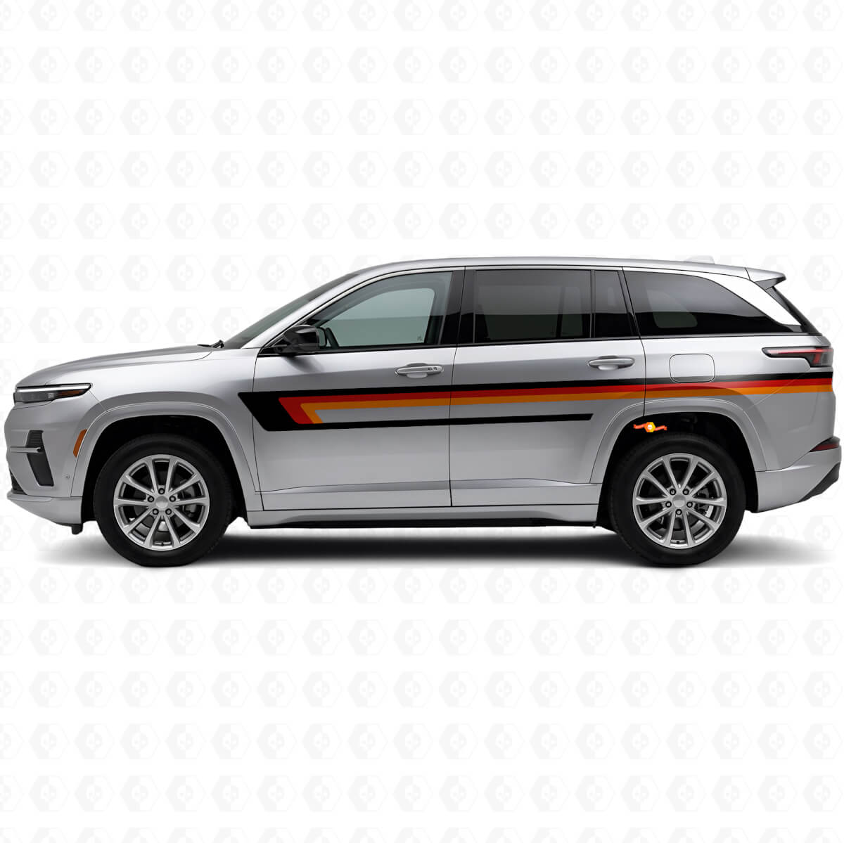 Dreifachstreifen Türseitiger Vinylaufkleber für Jeep Wagoneer S 2024+